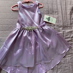 Rare Editions - Girls Lilac high low girls dress